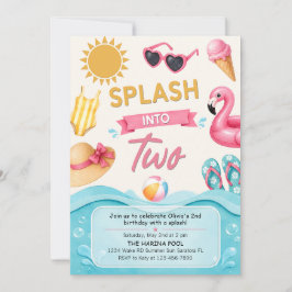 Convites Splash Into Two Summer Pool Birthday Party