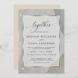 Convites Splash Russo Terrestre de Aquarelas em Pedra Grani