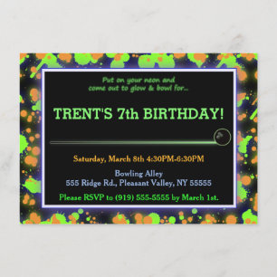 Convites Splatter da bacia do fulgor