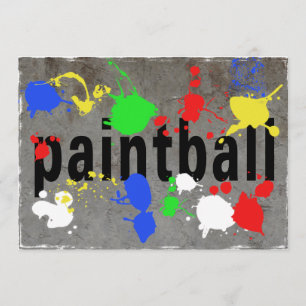Convites Splatter do Paintball no muro de cimento