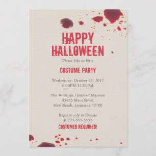 Convites Splatter o Dia das Bruxas do sangue
