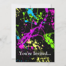 Splatter Preto/Neon Personalizado