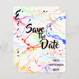 Convites Splattered Wedding Save The Date
