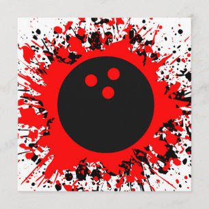 Convites splatz da bola de boliche