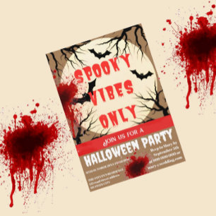 Convites Spookes apenas no dia das bruxas e no sangue