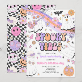 Convites Spookes Vibes Halloween Grafo-Fantasma