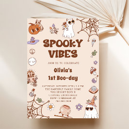 Convites Spookes Vibes Halloween Grafo-Fantasma