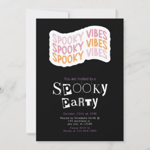 Convites Spookes Vibes Moderno e Minimalista Halloween