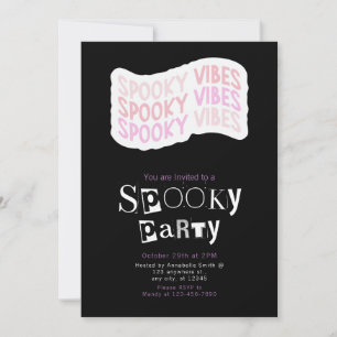 Convites Spookes Vibes Moderno e Minimalista Halloween