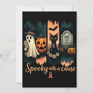 Convites Spookie com uma Causa - Fita de Halloween e Rosa