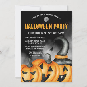 Convites Spooktactular Rindo da Festa de Halloween de Pumpk