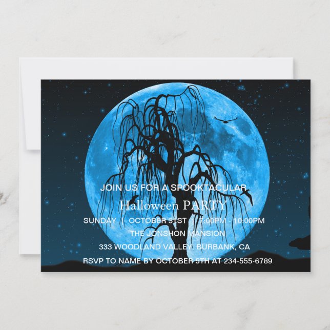 Convites Spooktacular Dark assombrado Festa de Halloween (Frente)