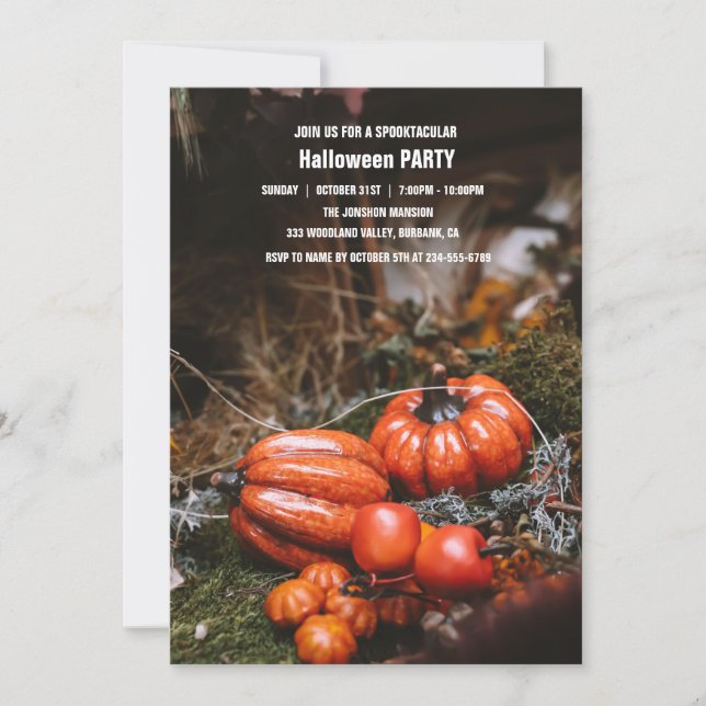 Convites Spooktacular Dark assombrado Festa I de Halloween (Frente)