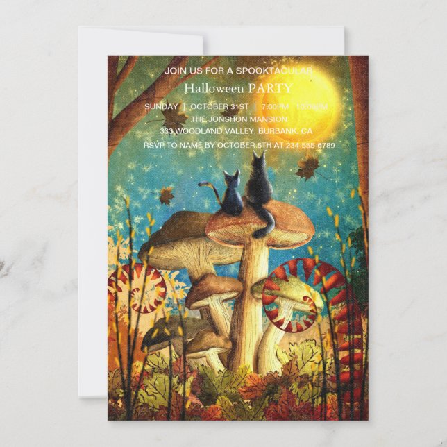 Convites Spooktacular Dark assombrado Festa I de Halloween (Frente)