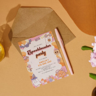 Convites Spooktacular Fantasmas Halloween Aniversário