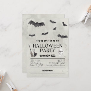 Convites Spooktacular Festa de Halloween de Spooktular Bats