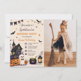 Convites Spooktacular Halloween Birthday Photo