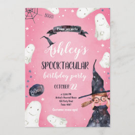 Convites Spooktacular Halloween Bruxas Hat Ghost Birthday