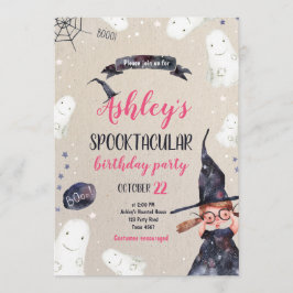 Convites Spooktacular Halloween Bruxas Hat Ghost Birthday