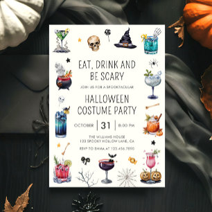 Convites Spooktacular Party Watercolor do Halloween