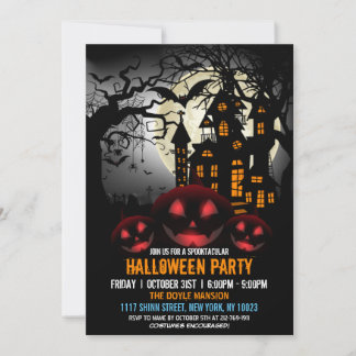 Convites Spooktacular Pumpkin Dark assombrado Halloween