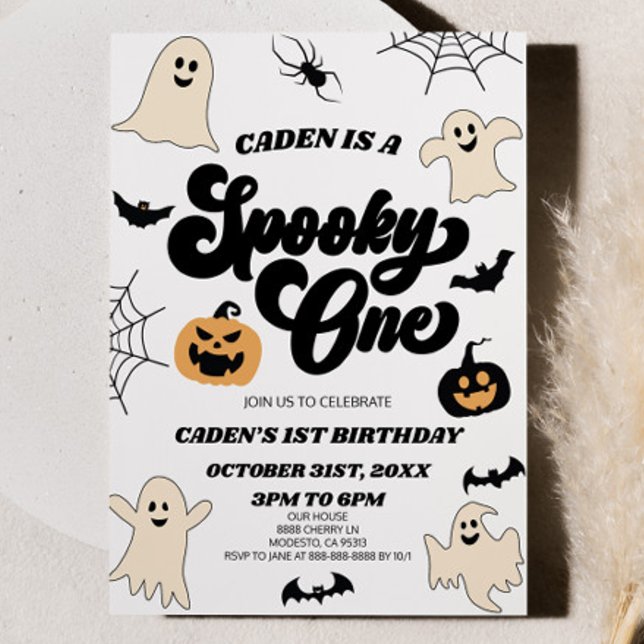 Convites Spooky, 1º primeiro aniversario de Halloween (Criador carregado)