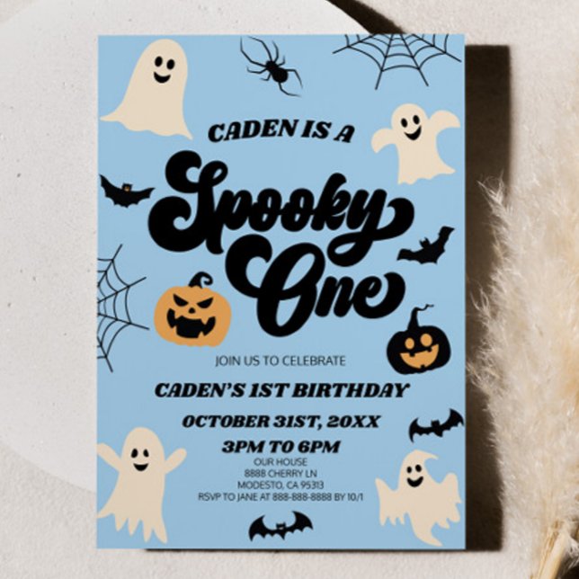 Convites Spooky, 1º primeiro aniversario de Halloween (Criador carregado)