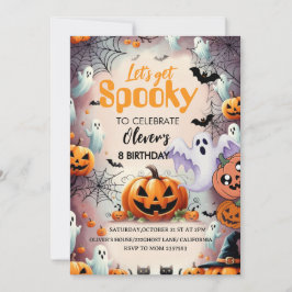 Convites Spooky Birthday Invitation Editable Digital Down