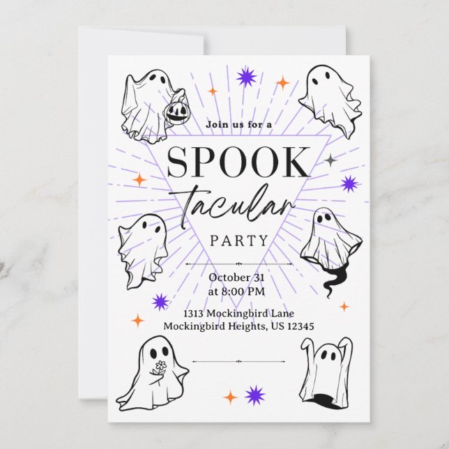 Convites Spooky Celebration (Frente)
