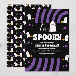 Convites Spooky, Duas Letras de Groovy, Festa Fantasma de H