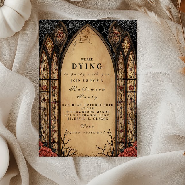 Convites Spooky Gothic Archway Halloween (Criador carregado)