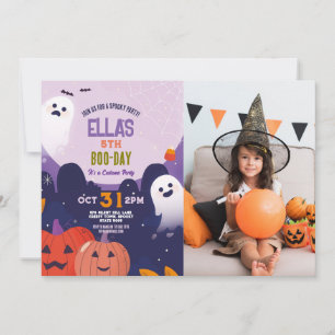 Convites Spooky Halloween Fantasma Foto para Crianças de An