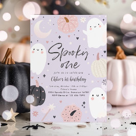 Convites Spooky One Boho Halloween Festa de primeiro aniver
