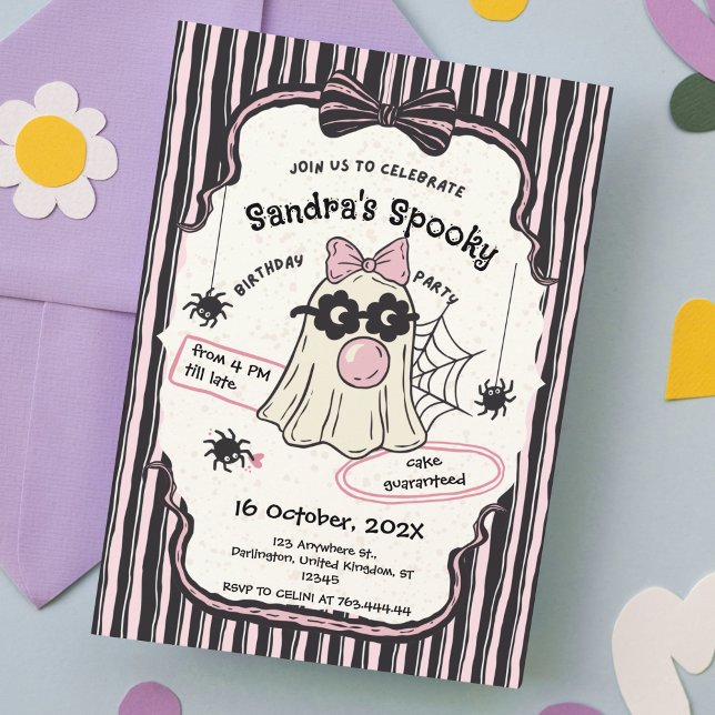 Convites Spooky One — Cute Halloween 1st Birthday Invite (Spooky One — Cute Halloween 1st Birthday Invite)