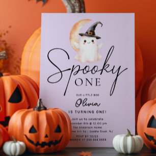 Convites Spooky One Ghost Birthday