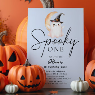 Convites Spooky One Ghost Birthday