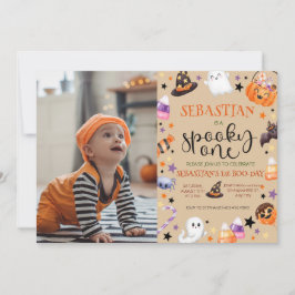 Convites Spooky One Ghost primeiro aniversario Halloween