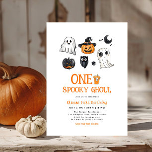 Convites Spooky One Ghoul Halloween Primeiro Aniversário