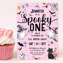 Spooky One Halloween 1º Aniversário Fantasmas Meni