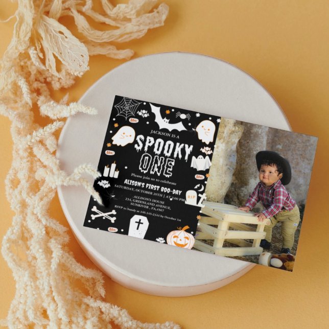 Convites "Spooky One Halloween First festa de aniversário" (Criador carregado)