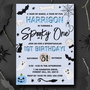 Convites Spooky One! Primeiro aniversario do Boys Halloween