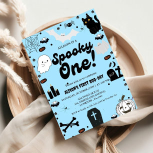 Convites Spooky One Retro Grovy Halloween Primeiro Aniversá