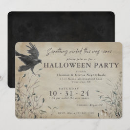 Convites Spooky Raven Halloween | Algo Despertado