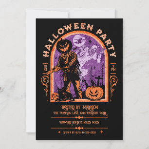 Convites Spooky Retro Ghoul Halloween