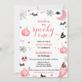 Convites Spooky, Um Fantasma Rosa de Aniversário