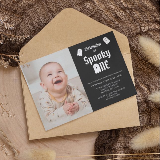 Convites Spooky Um primeiro aniversario (Criador carregado)