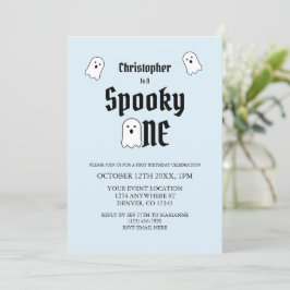 Convites Spooky Um primeiro aniversario