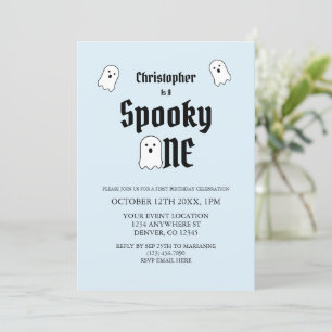 Convites Spooky Um primeiro aniversario