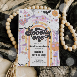 Convites Spooky, um primeiro aniversario do Halloween Groov