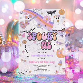 Convites Spooky, um primeiro aniversario do Halloween Groov